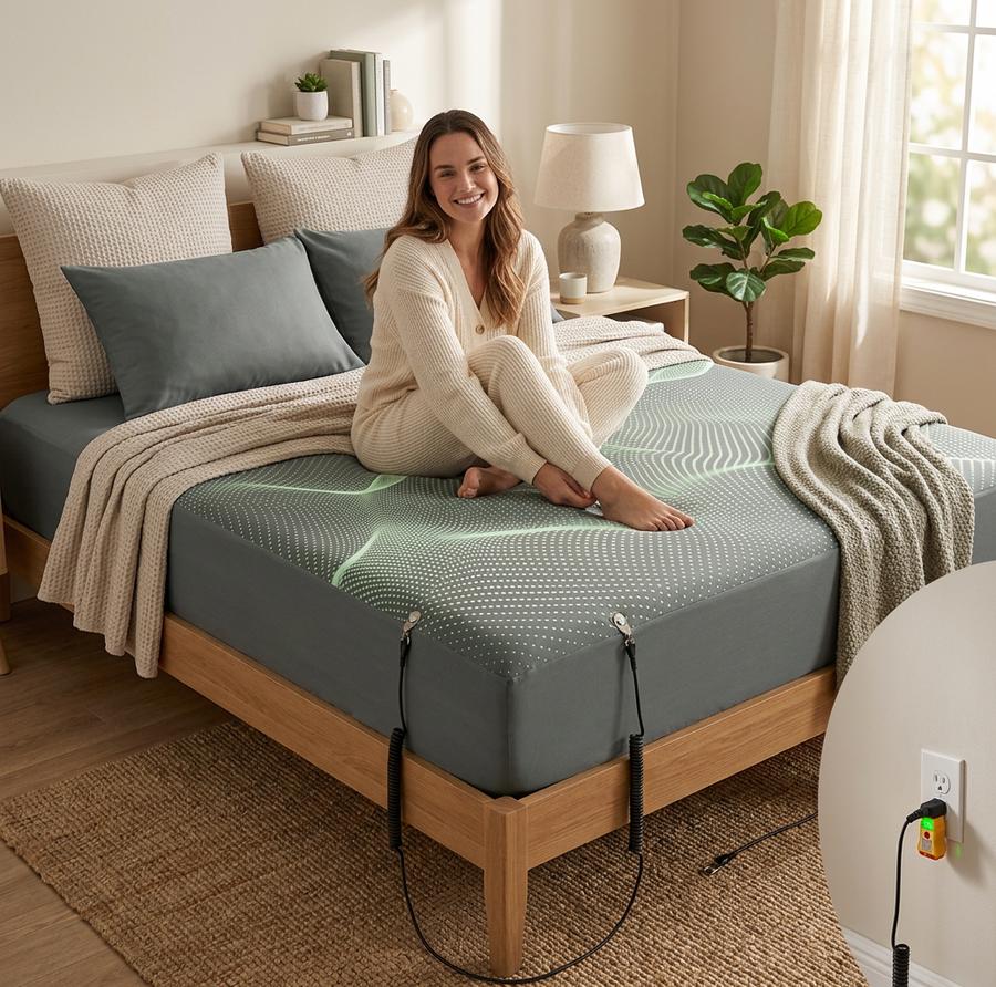 Reaks grounding sheets on bed