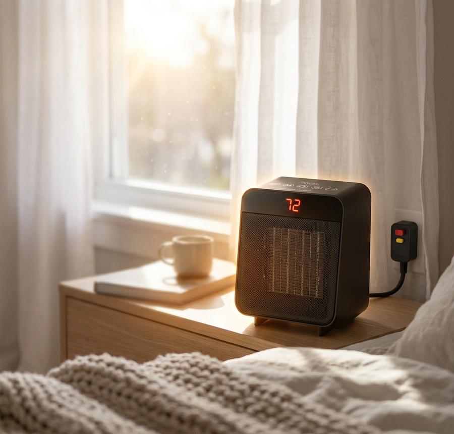 Reaks space heater evening use